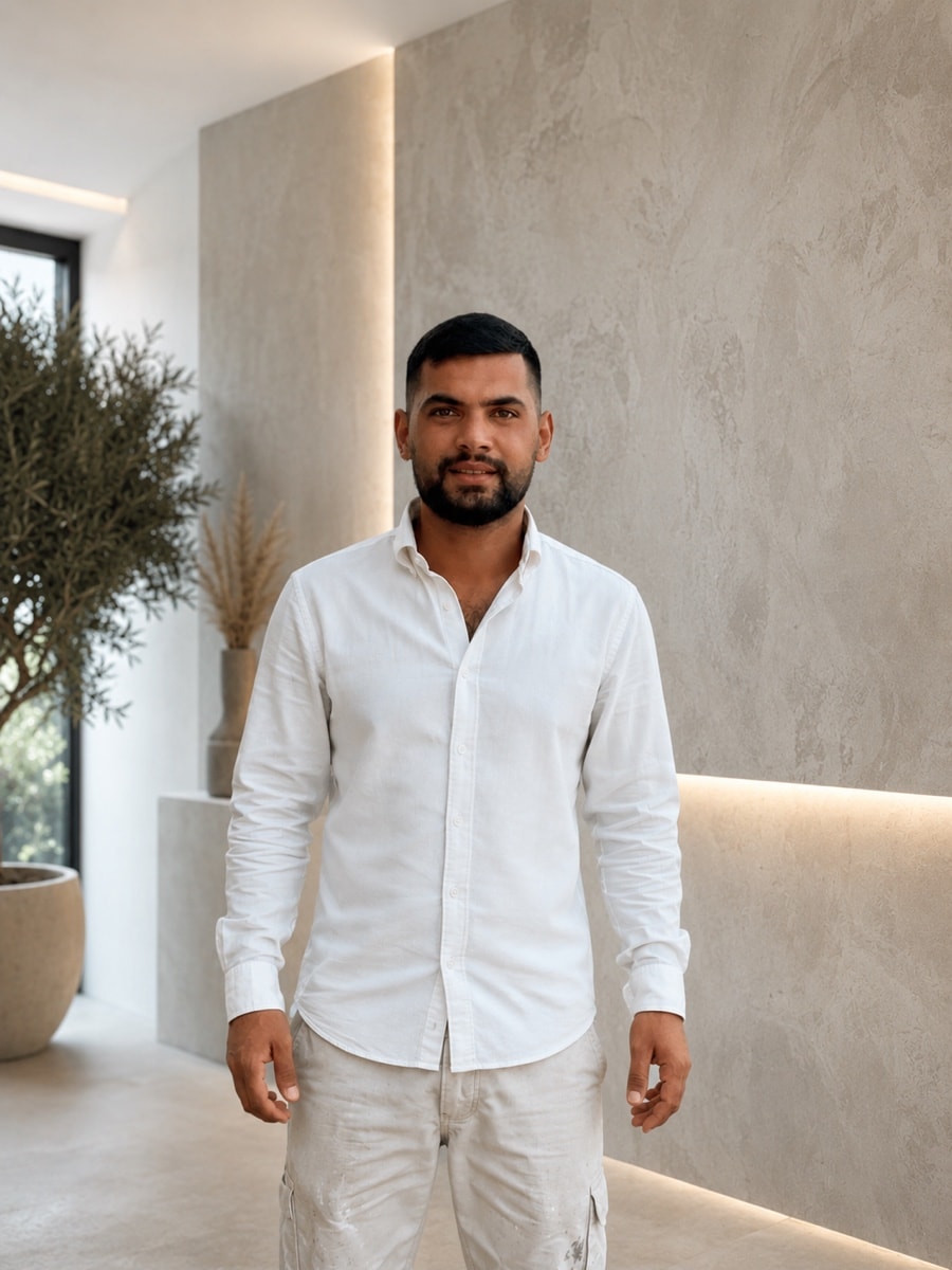 Tayfun AVCI, artisan plâtrier-peintre originaire de Sainte-Sigolène