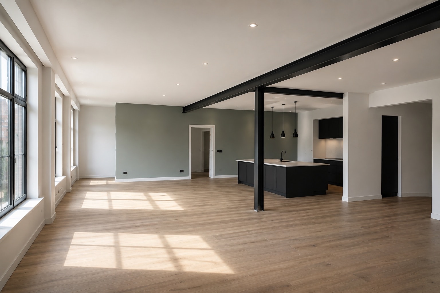 Transformation d’un plateau brut en intérieur fini — après